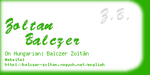 zoltan balczer business card